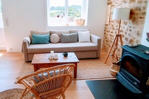 Smart TV, fireplace - House with sea view in Saint-Pol-de-Léon (Saint-Pol-de-Léon)