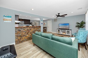 Smart TV, books - Family Coastal Home w/ EV Charger, Fenced Yard, Fire Pit & BBQ (Holiday)