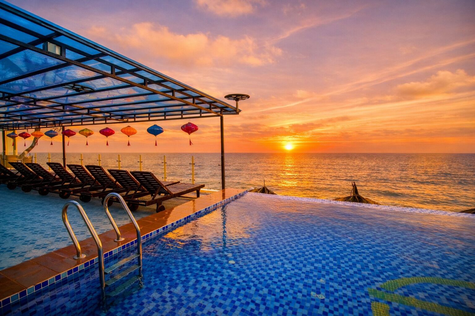 Outdoor pool, open 7:00 AM to 8:00 PM, pool umbrellas, sun loungers