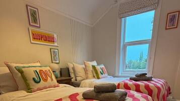 3 bedrooms, iron/ironing board, travel cot, WiFi