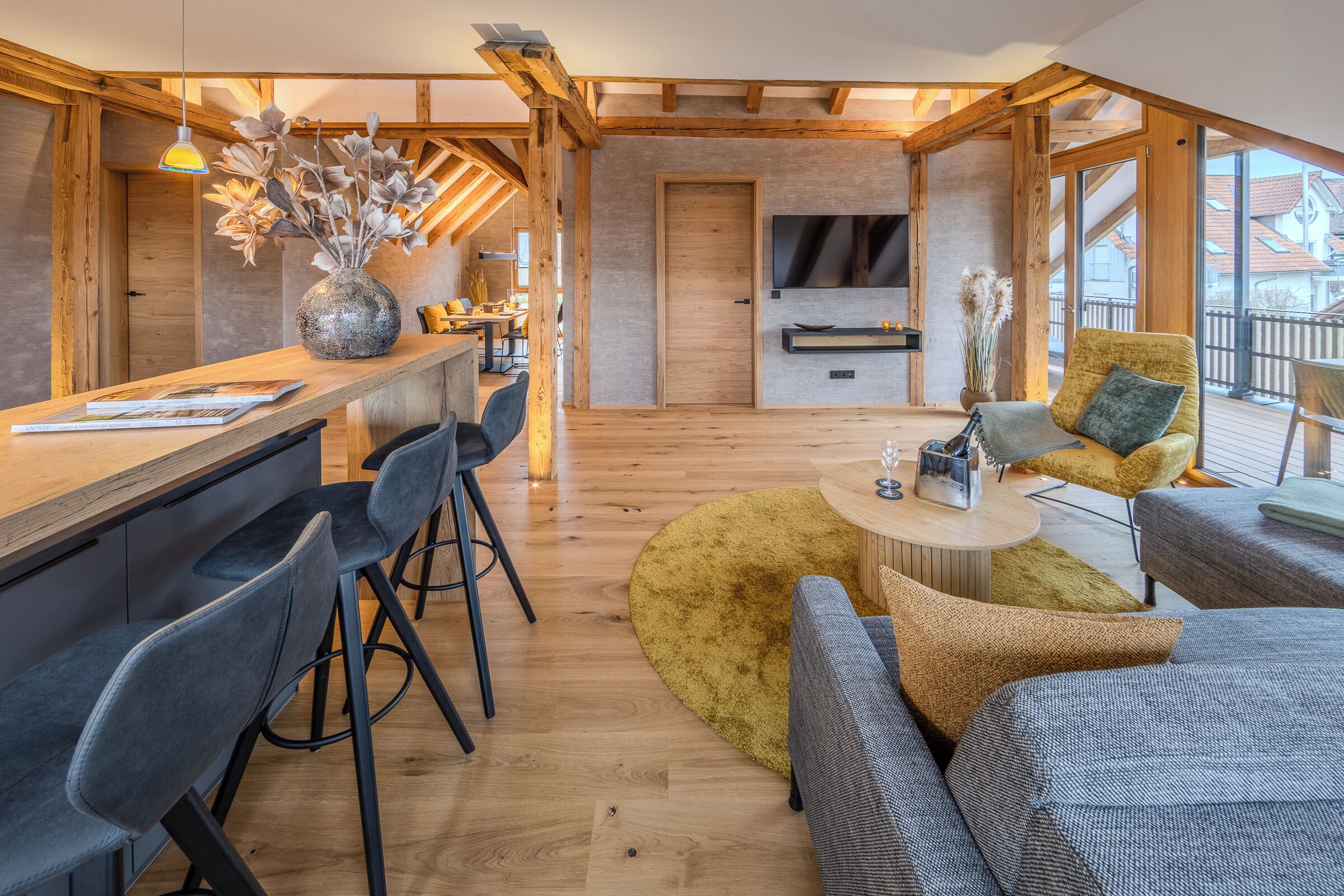 Apartment, Seeblick (Feuerwache am See 3) | Wohnbereich