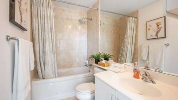 Secador de pelo, toallas