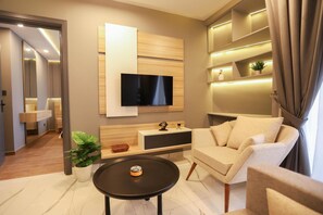 Deluxe Apartment, City View | Living area - The Holton Stays by Bayti (Islamabad)