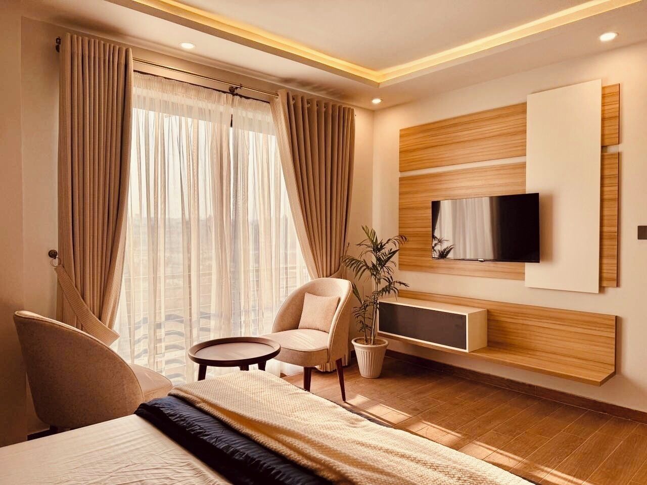 Apartemen Standar, pemandangan kota | Seprai premium dan tempat tidur Select Comfort