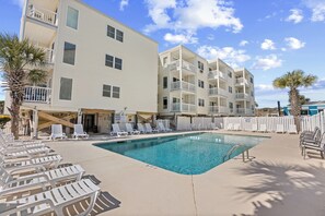 Pool - Ocean Pier Unit 303 Sleeps 6-2br/2ba-Full Kitchen-Pool-Direct Oceanfront Balcony (North Myrtle Beach)