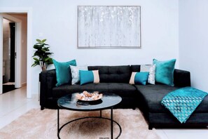 Apartment, 1 Bedroom, Accessible, Smoking | Living room - Lovely 1 BDR Apartment at Embassy Gardens - Cantonment (Accra)