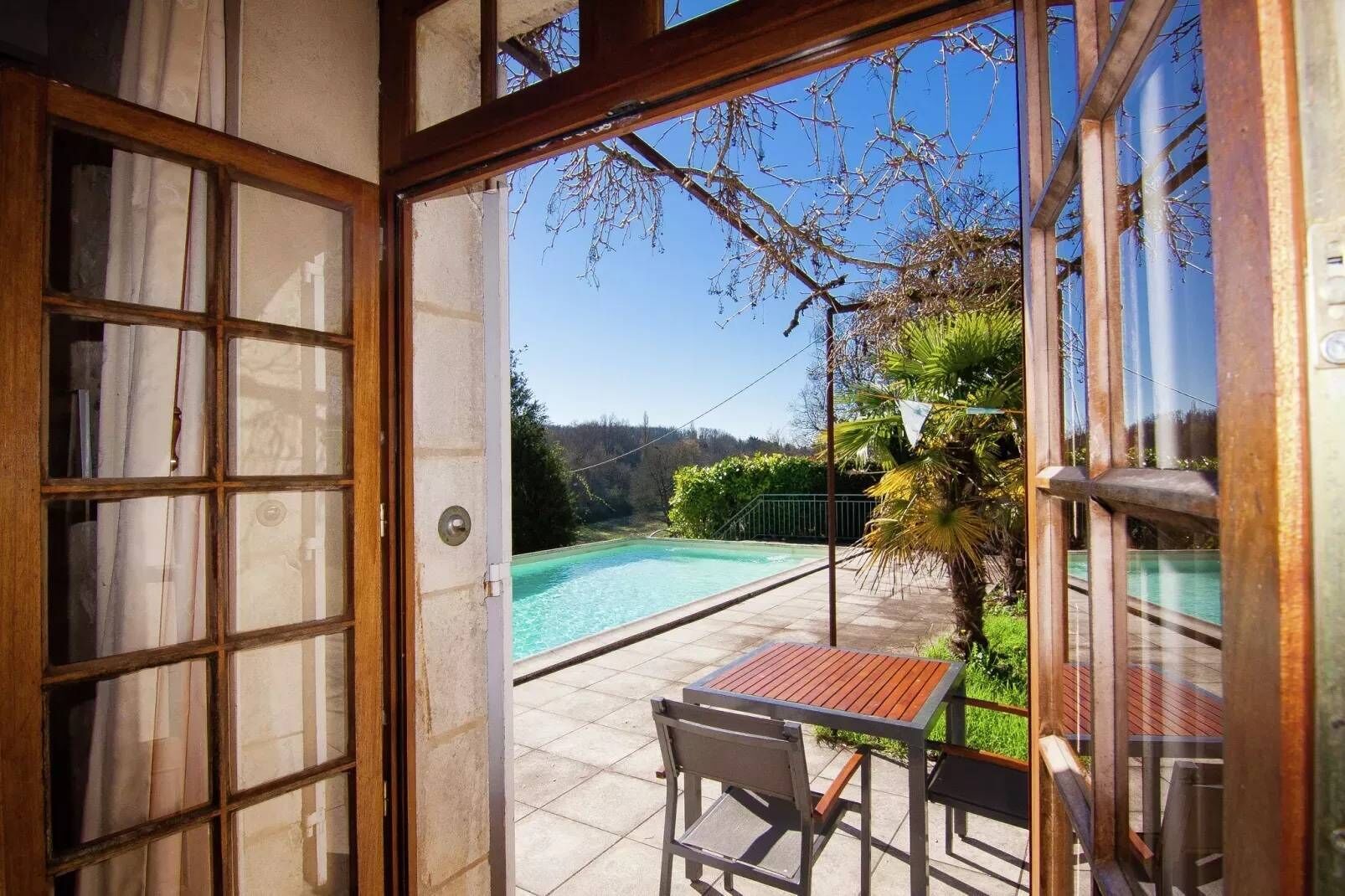 Piscine extérieure, piscine chauffée