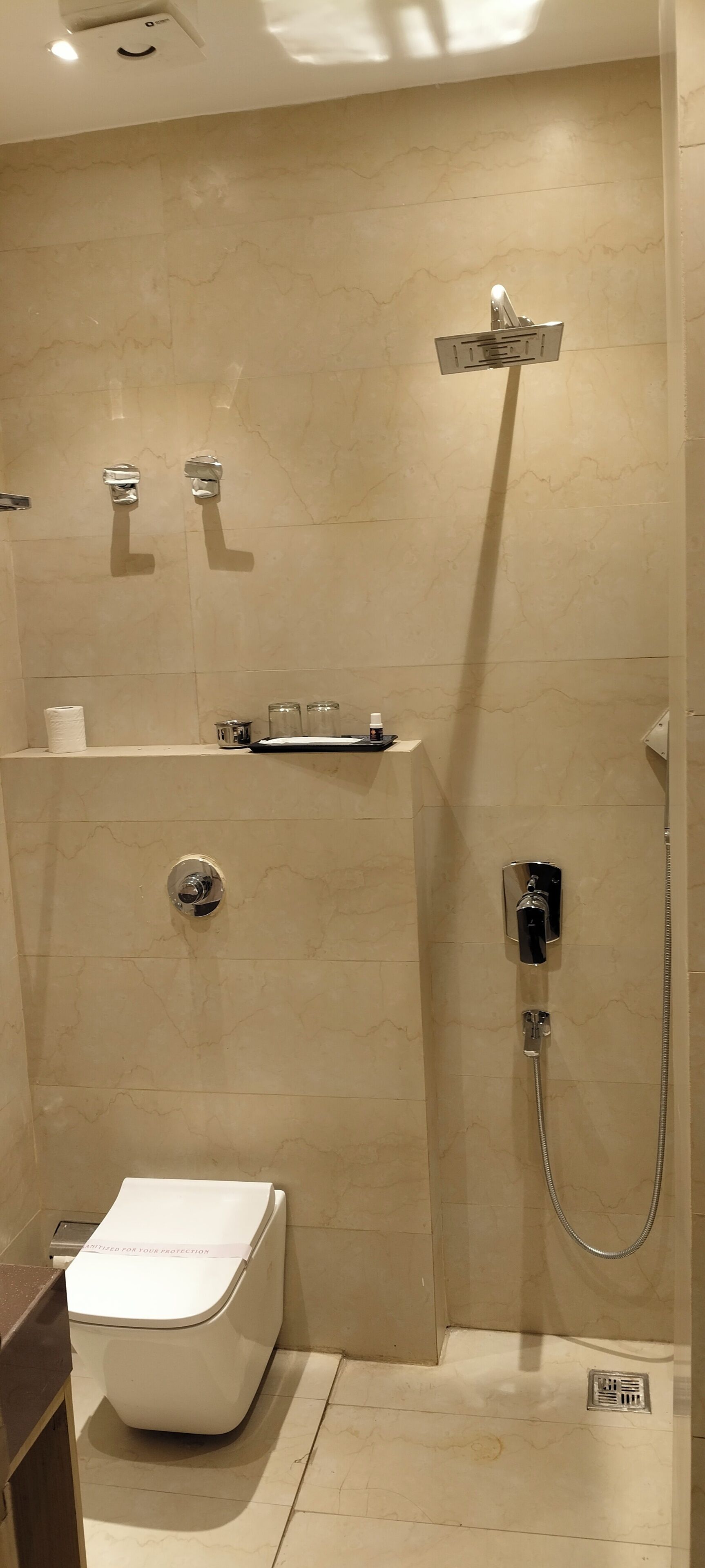 Soap, shampoo, toilet paper