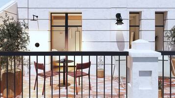 Deluxe Studio, Terrace | In-room safe, laptop workspace, soundproofing, iron/ironing board