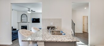 Near Atl! Spacious Townhome w/ Patio & WFH Setup