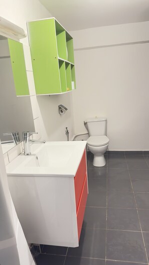 Eco-friendly toiletries, hair dryer, towels, soap
