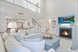 TV, fireplace - New 2026 Listing! Admirals Chase Coastal Living (Lewes)