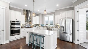 Fridge, microwave, oven, stovetop - 4BR Beach House Retreat w/ Seasonal Heated Pool & Golf Cart - Sleeps 13 (Santa Rosa Beach)