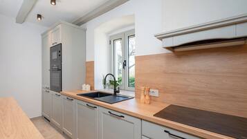 Microwave, oven, stovetop, dishwasher