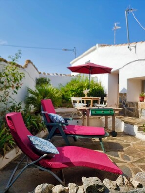 Room, 1 Bedroom, Private Pool, Pool View | Outdoor dining - Room-peaceful Private Garden Studio for (Cullar)