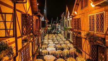 Outdoor banquet area