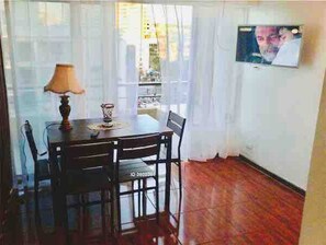 Apartment, 2 Bedrooms, Balcony, City View | Dining room - Exclusive Ocean-view Apartment With Terrace & Parking Long Stays Marchdecembe (Vina del Mar)