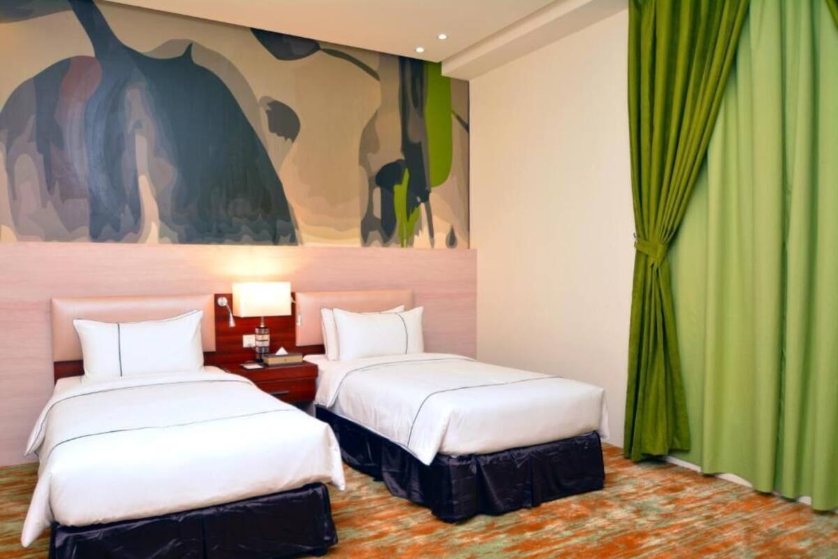 In-room safe, laptop workspace, blackout curtains, soundproofing