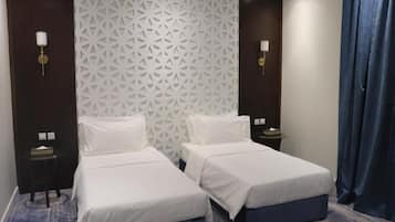 In-room safe, laptop workspace, blackout curtains, soundproofing