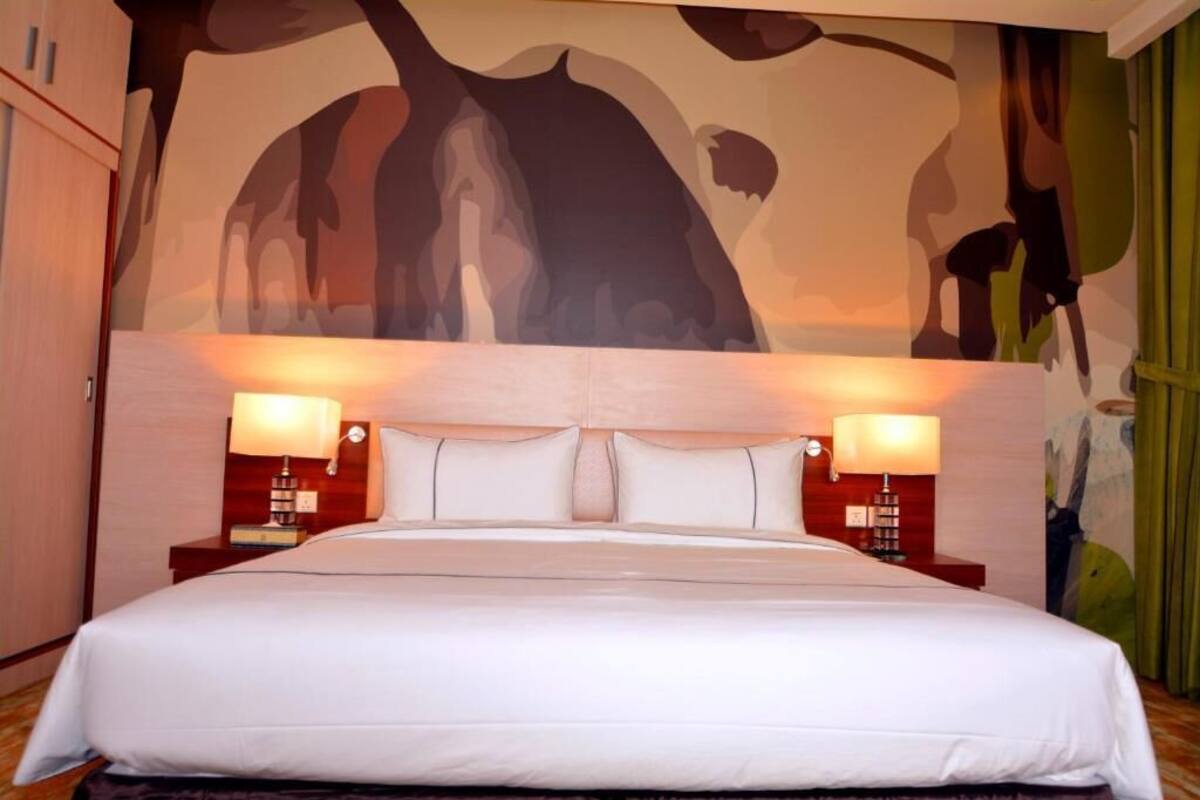 In-room safe, laptop workspace, blackout curtains, soundproofing