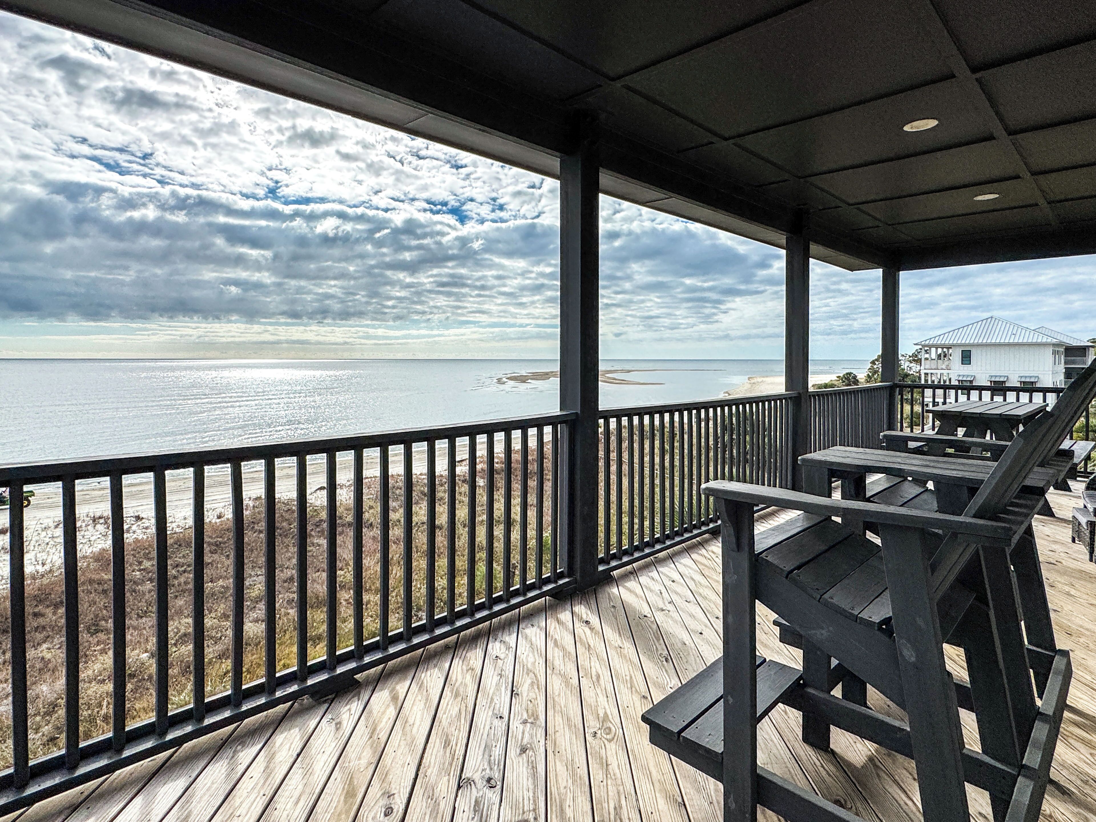 Hus, havutsikt, ved strandkanten | Balkong