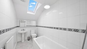 Hair dryer, soap, toilet paper