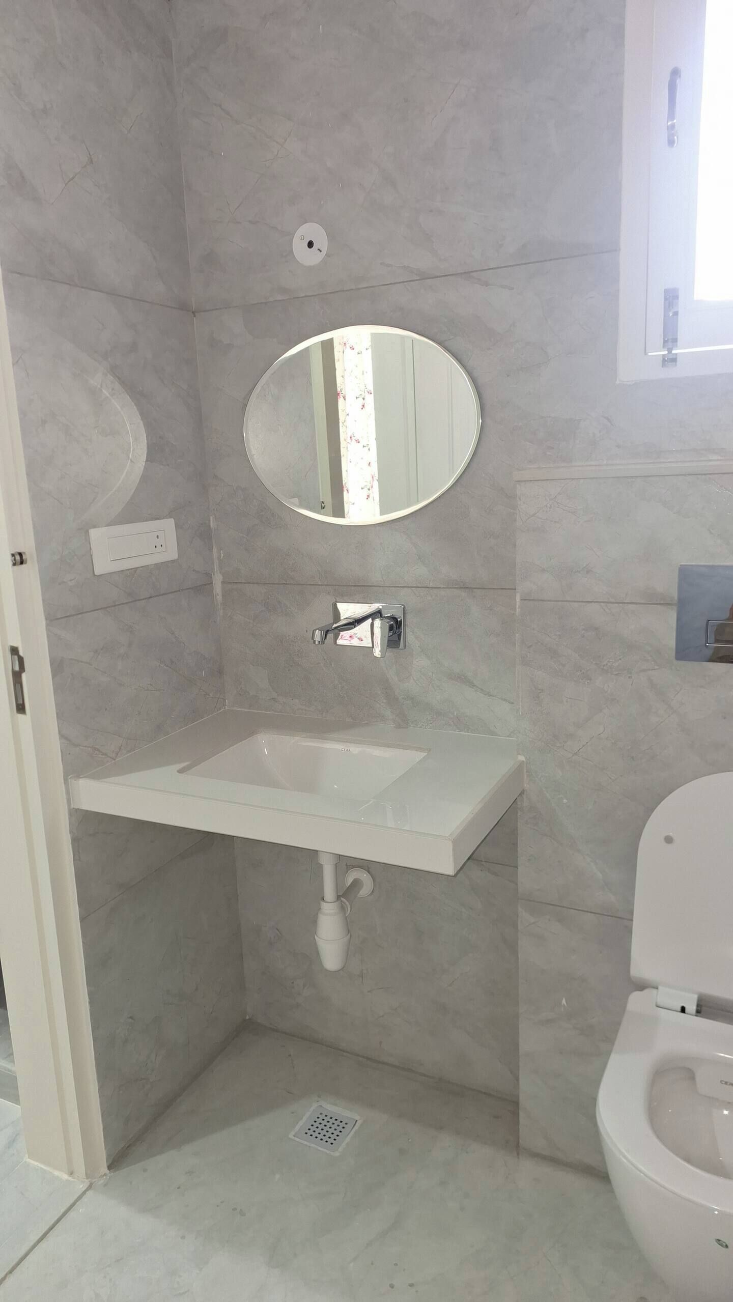Shower, towels, soap, toilet paper
