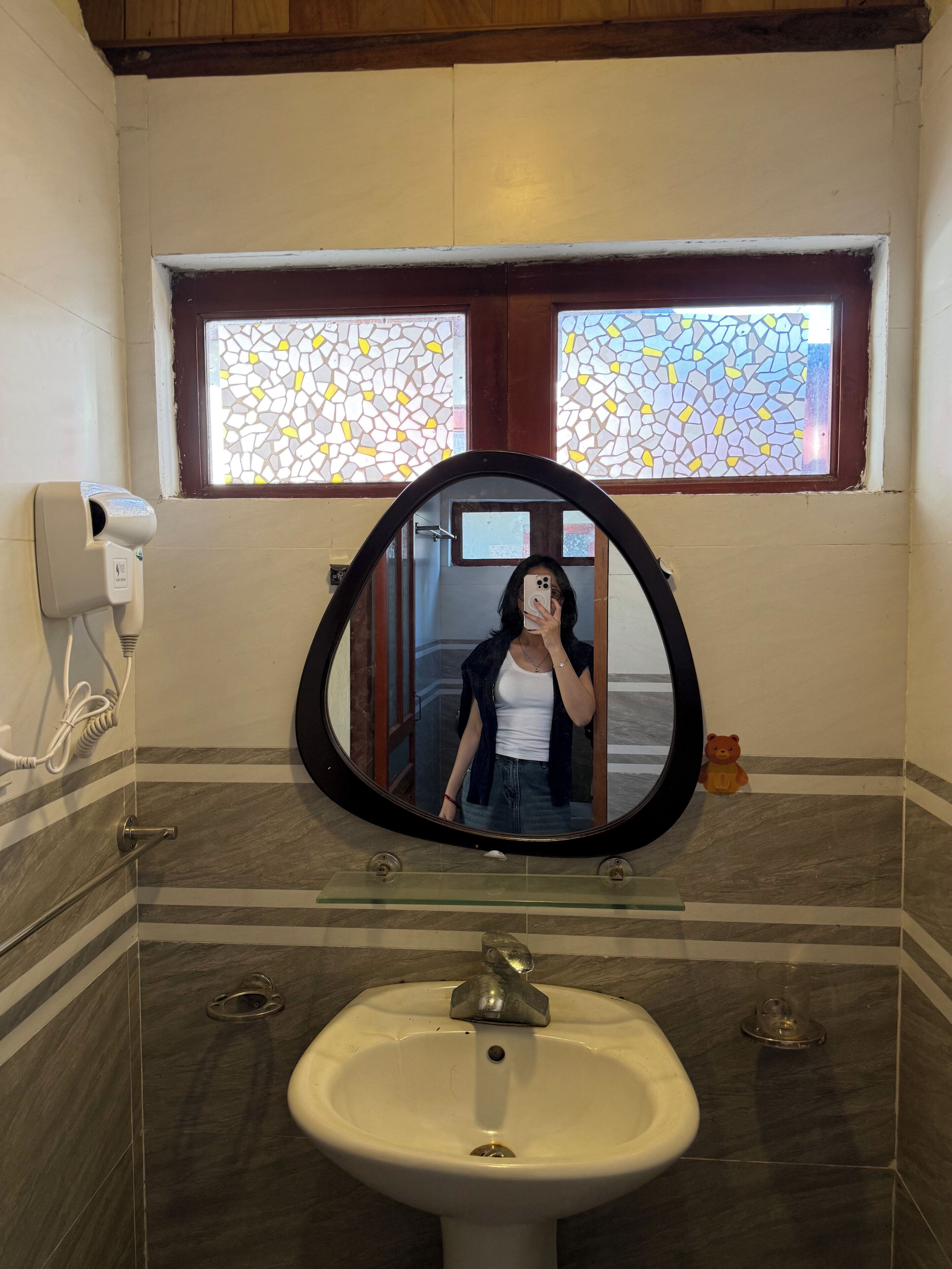 Studio – standard, bakgårdsutsikt | Bad | Dusj, toalettartikler (inkludert), hårføner og håndklær