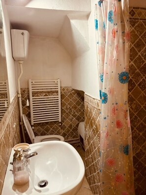 Dusche, Haartrockner, Bidet, Handtücher