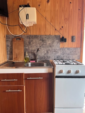 Private kitchen - Giardino cabins in Ranco Lake (Lago Ranco, Los Ríos)