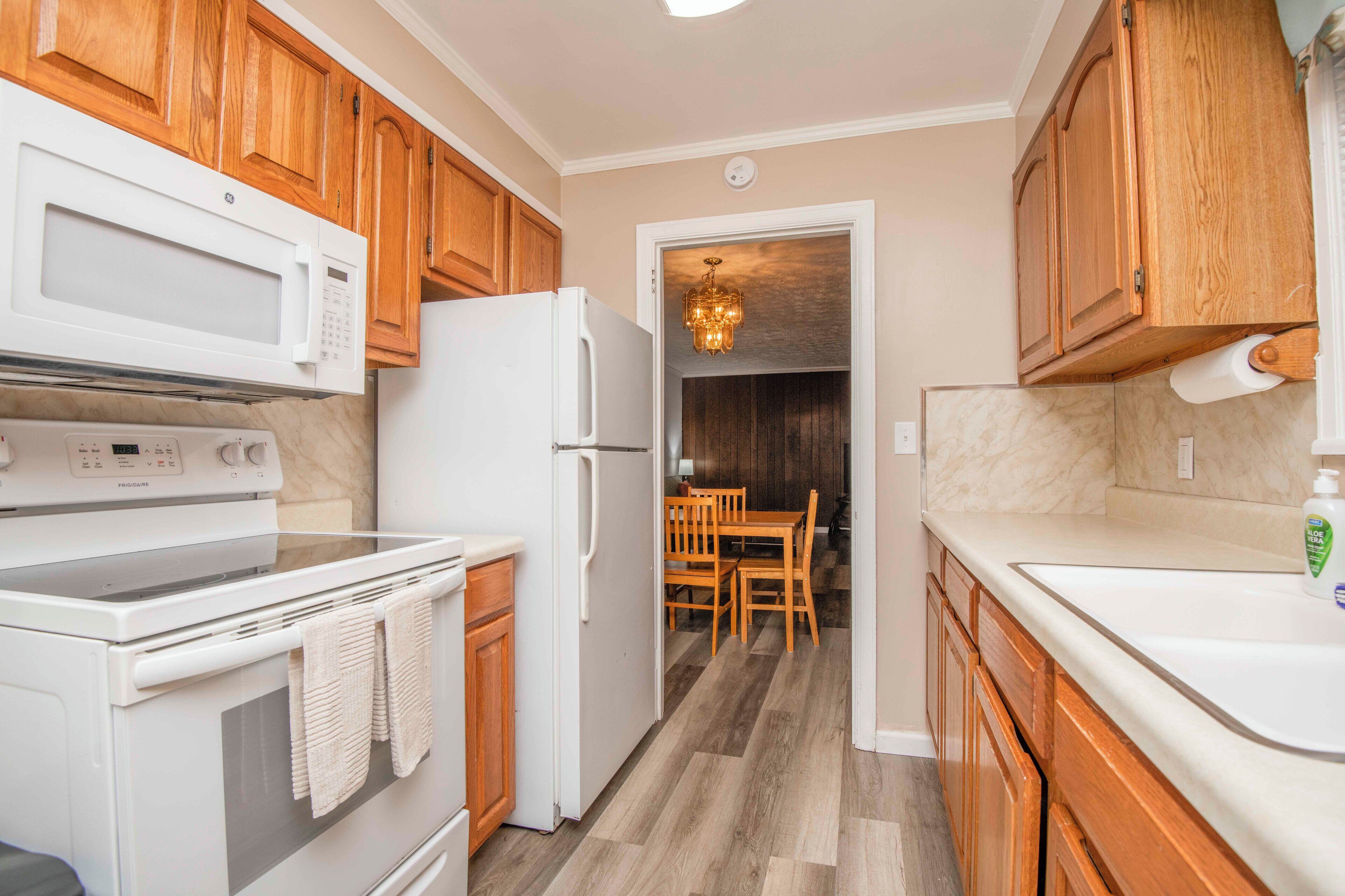 Microwave, oven, stovetop, dishwasher