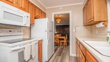 Microwave, oven, stovetop, dishwasher