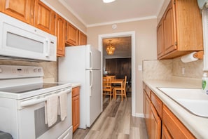 Microwave, oven, stovetop, dishwasher
