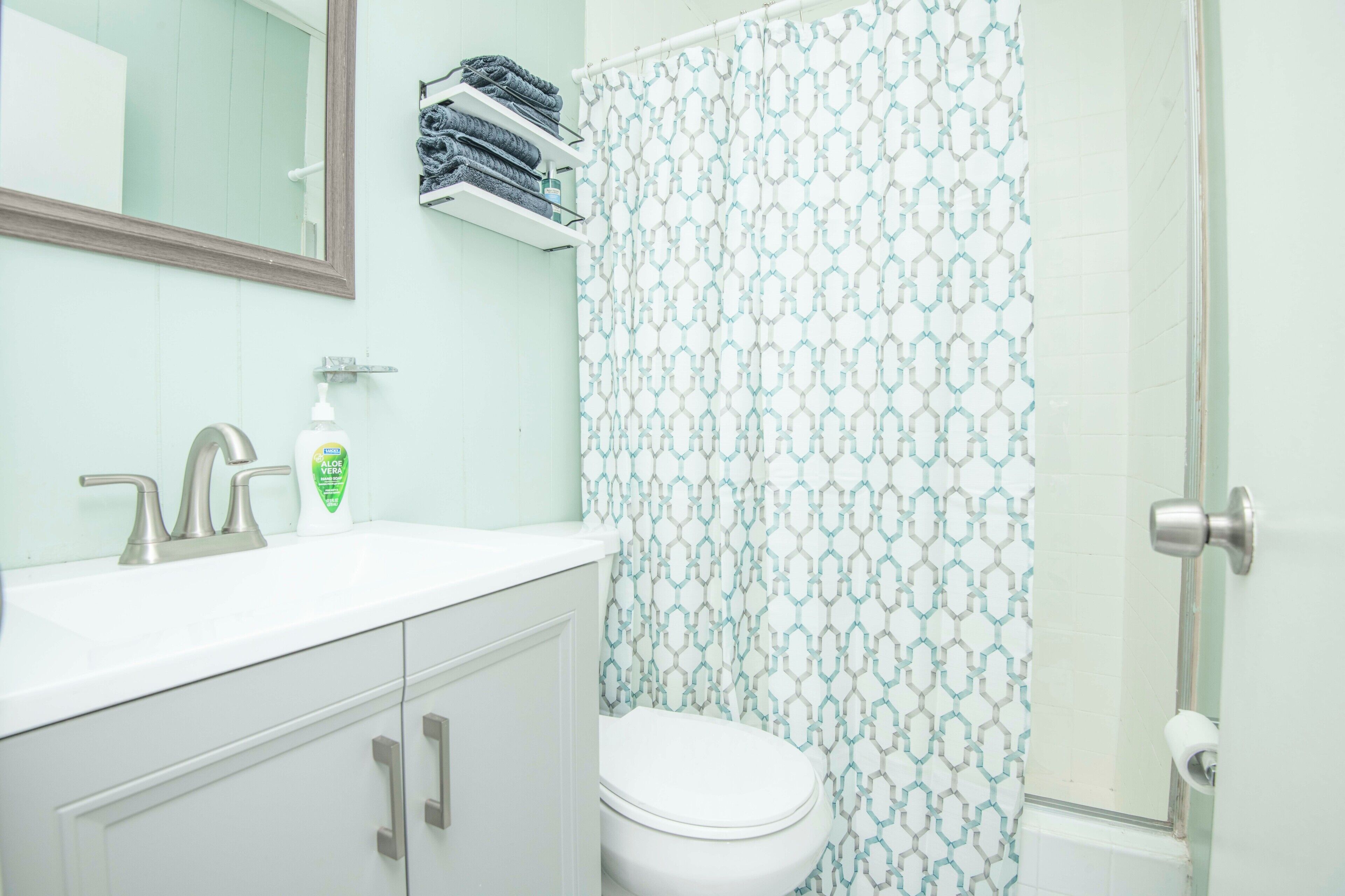 Towels, soap, toilet paper