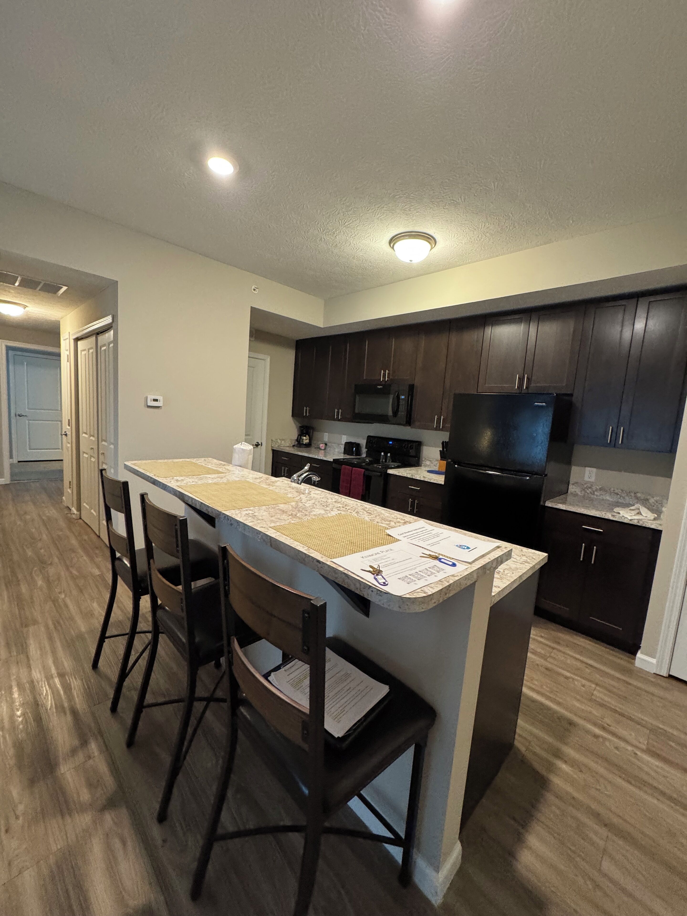 Microwave, oven, stovetop, dishwasher