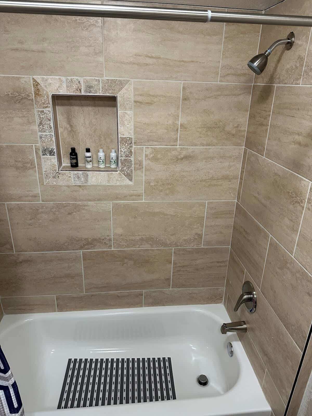 Shower, hair dryer