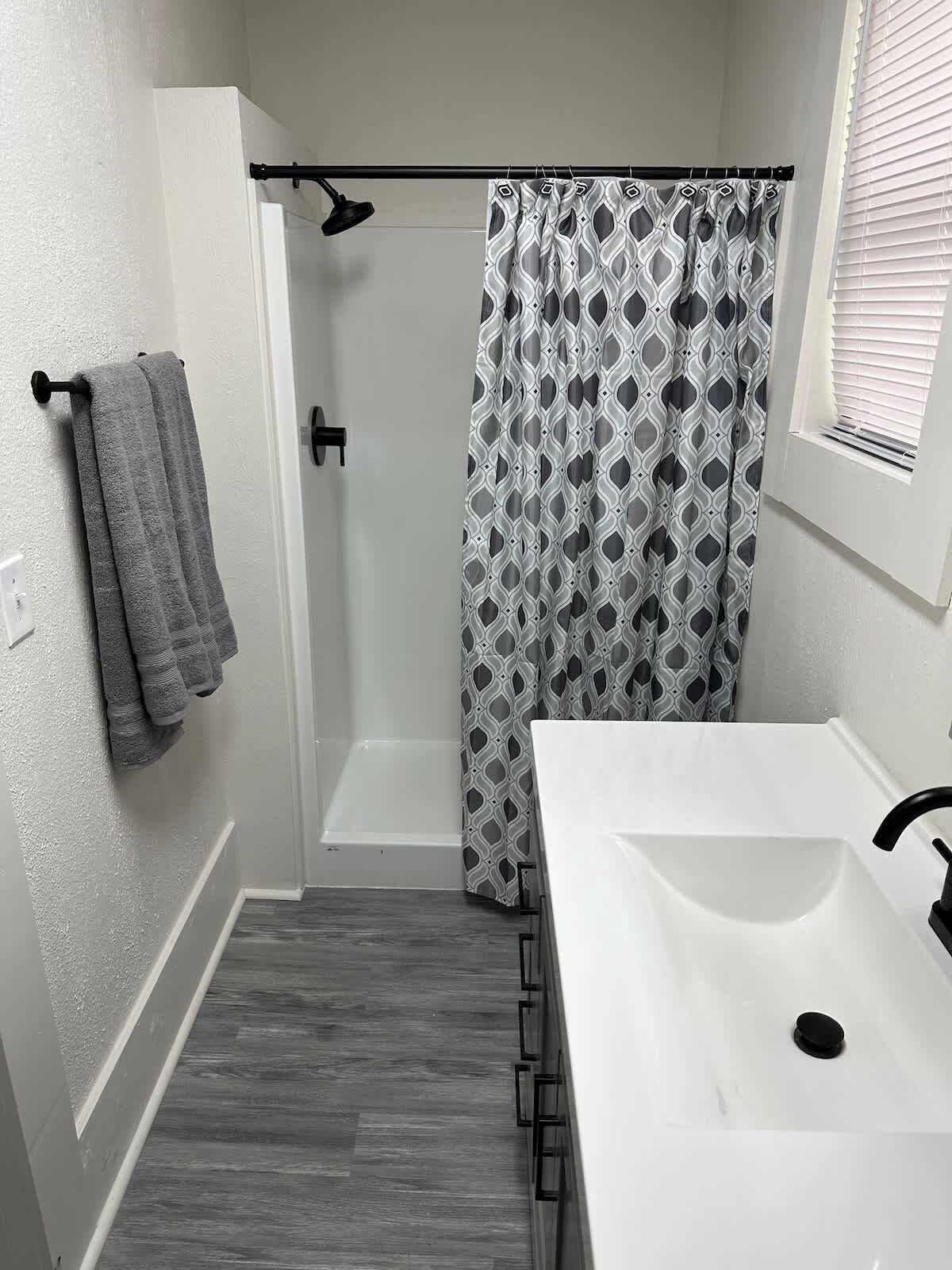 Een douche, een haardroger