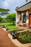 Quarto casal luxo, vista para o jardim | Terraço/pátio