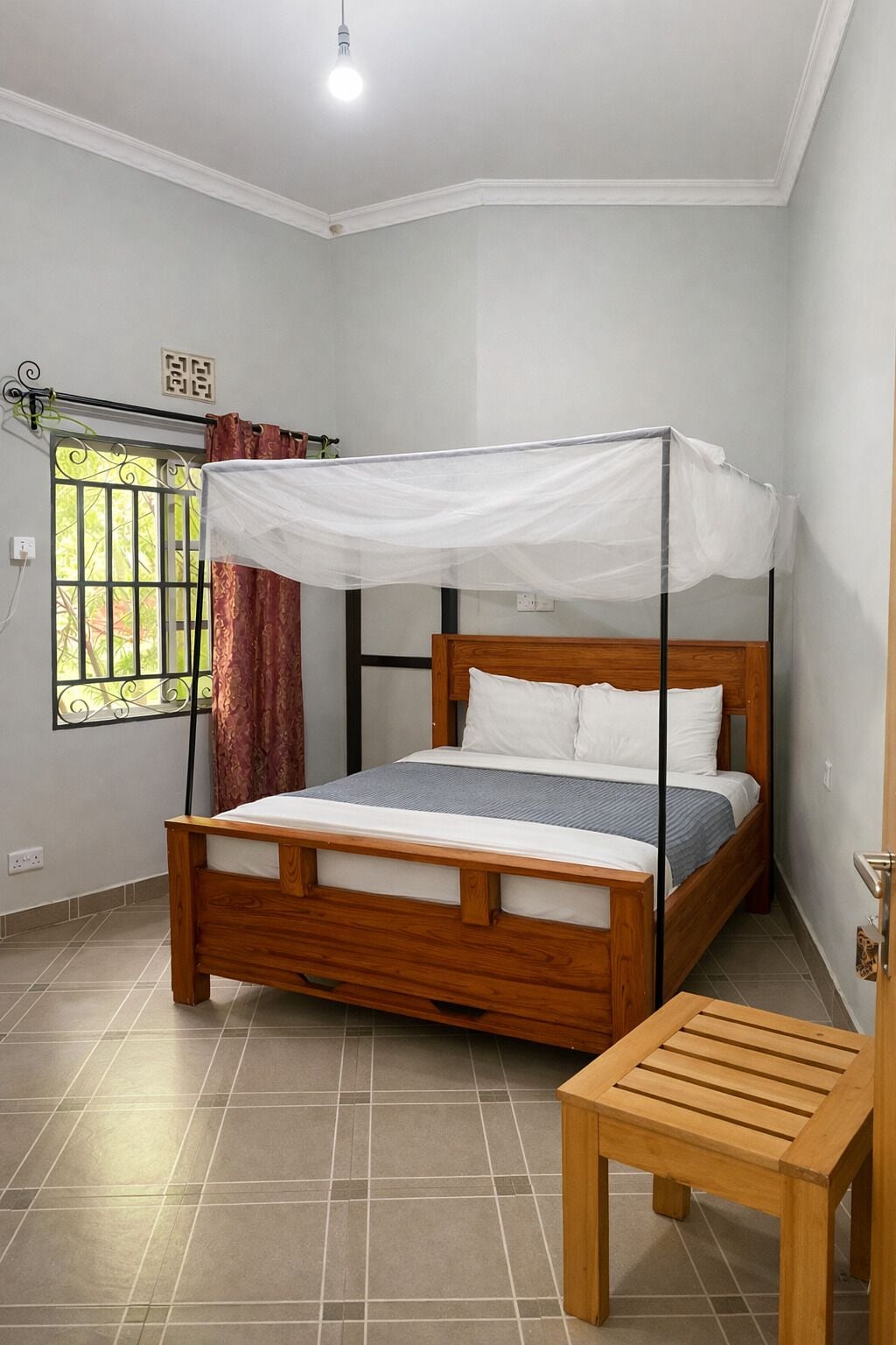 Economy Double Room, Garden View | Desk, iron/ironing board, free WiFi