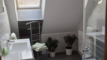 Dusche, Haartrockner, Handtücher