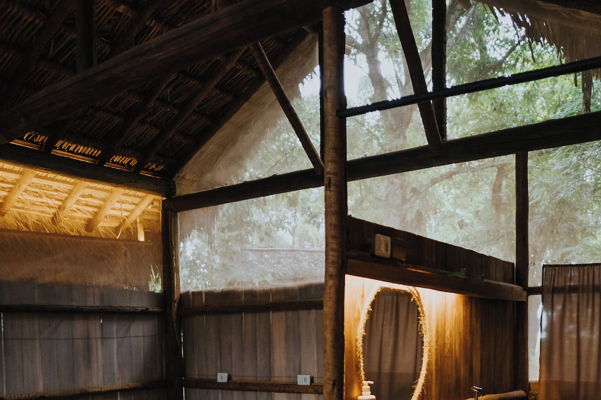 Mökki, lanai | Työpöytä, ilmainen Wi-Fi