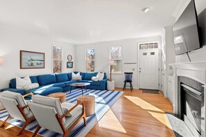 TV, foosball, offices