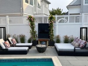 Terrace/patio - Luxury Retreat w Heated Pool, Large Stone Patio! (Mashpee)