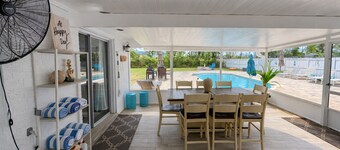 Private Pool Getaway • 5min Beach • Sleeps 9