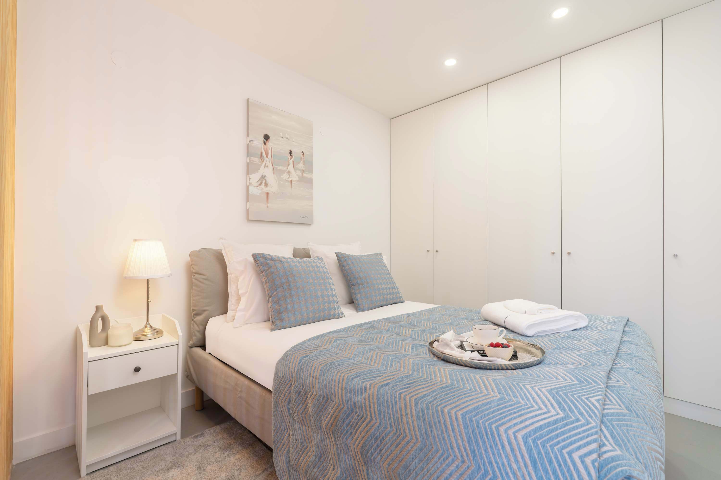 1 bedroom, iron/ironing board, travel cot, bed sheets