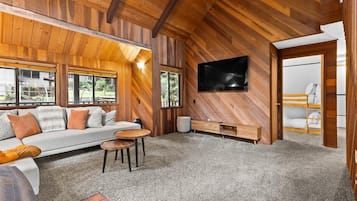 Télévision, cheminée, baby-foot, espaces bureaux