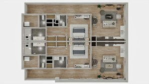 Suíte superluxo, 1 cama King | Planta do andar