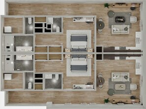 Luxury Suite, 1 King Bed | Floor plan - VintEdge Residence (Lyndhurst)
