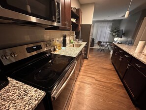 Microwave, oven, stovetop, dishwasher