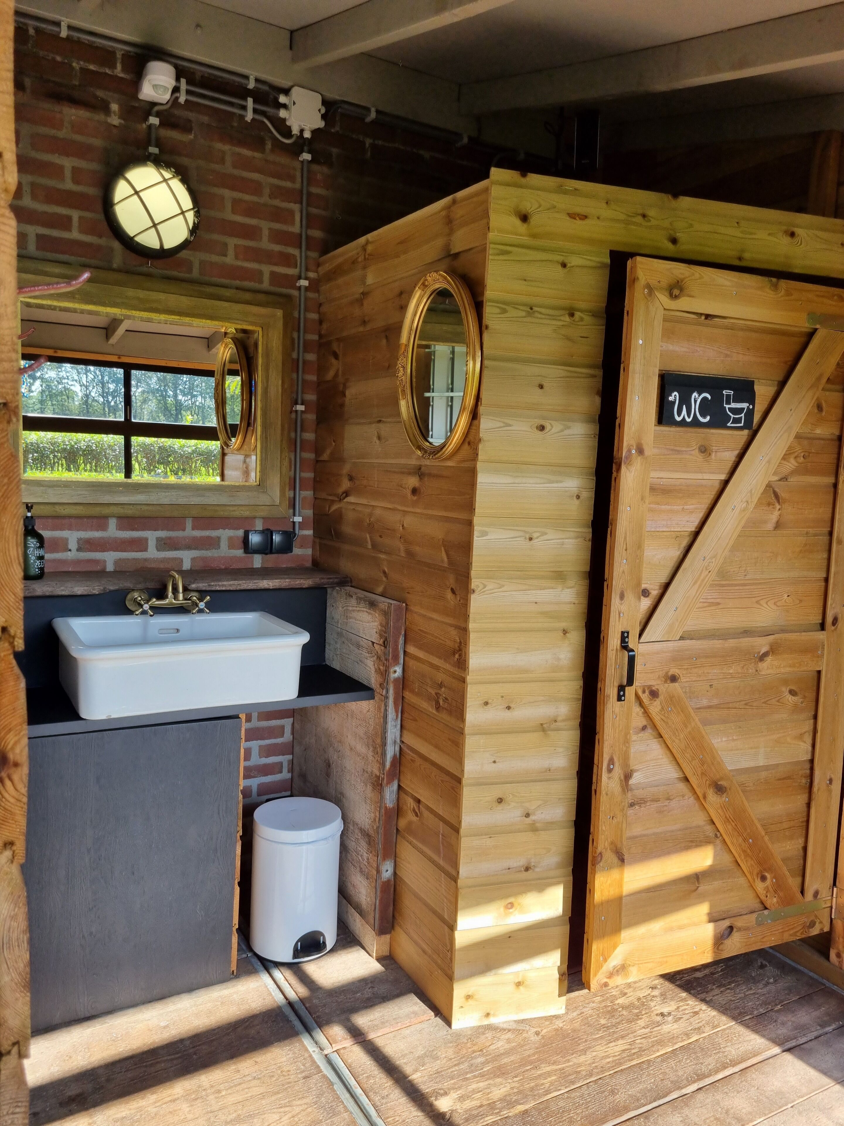 Shower, soap, toilet paper